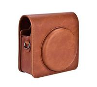 Tosuny Funda Protectora de Cuero PU para Cámara Caso/Cubierta/Caja/Bolsa de Hombro con Correa para Fujifilm Instax SQ6 camaras compactas (Marrón)