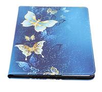 Tosuny Funda Protectora Universal de PU para Tableta, Funda de Policarbonato y Cuero de PU de Doble Capa con Protección de 360 Grados y Función de Soporte, para Tableta iOS de 9,7 (Mariposa