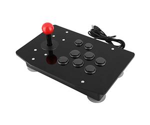 Tosuny Game USB Stick Buttons Controller, Fighting Stick con 8 Botones, Game Handle Controller con Botones de Tipo Tarjeta 3D para PC