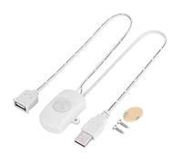Tosuny Interruptor LED 4A DC 5-24V Mini PIR Interruptor de Sensor de Movimiento de Cuerpo Infrarrojo con Interfaz USB(Blanco)