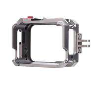 Tosuny Jaula de Metal para Cámara de Acción Go Ultra, Jaula Protectora de Cámara de Aleación de Aluminio, Plataforma de Vídeo con Zapata Fría, Rosca de 1/4 de Pulgada, Orificio de