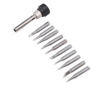 Tosuny Juego de Puntas de Soldador de Acero Inoxidable Construcción Fuerte Transferencia de Calor Rápida para 936, 937, 938, 969, 8586, 852D, 10 Piezas Amplia Gama de Necesidades de Soldadura