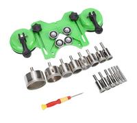 Tosuny Juego de Sierra Perforadora de Diamante con Broca de Diamante de Larga Duración para Perforación de Granito de Mármol, Brocas de 6-50 Mm para Renovaciones de Baños, Plantilla Guía de Sierra