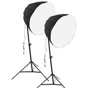 Tosuny Kit de Luces para Fotografía, Bombilla de bajo Consumo de 85 W, Brillo Ajustable en 3 Colores 1 100 con Control Remoto, Caja de Luz de 12 Caras de 60 Cm para Transmisión en Vivo, (Enchufe de