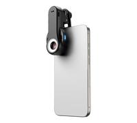 Tosuny Lente de Microscopio para Teléfono Inteligente, Microscopio con Clip con Zoom 40X-120X con Iluminación LED CRI92+ de 3 Colores, Detección Fluorescente y Modos de Luz Duales para