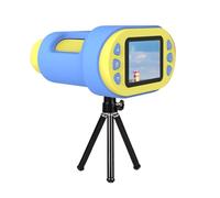 Tosuny Microscopio Digital para Niños, Telescopio Electrónico de Mano con Pantalla de 2.0 Pulgadas, Aumento de 200x y Luz LED, con Trípode, Exploración de Ciencias de los Niños (Blue)