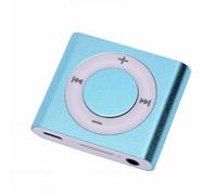 Tosuny Mini Reproductor de MP3 con Auriculares, Reproductor de Música Portátil Recargable con Altavoz Incorporado, Sonido de Alta Fidelidad y Cuerpo de Metal, Conector de Audio de (Azul Claro)