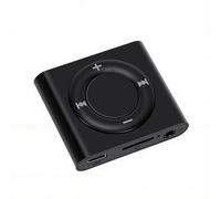 Tosuny Mini Reproductor de MP3 con Auriculares, Reproductor de Música Portátil Recargable con Altavoz Incorporado, Sonido de Alta Fidelidad y Cuerpo de Metal, Conector de Audio de (Black)