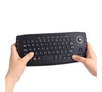Tosuny Mini Teclado Inalámbrico de 2,4 GHz con Trackball y Rueda de Desplazamiento, Ratón de Mano para PC, Control Remoto Plug & Play para Consola de Juegos Smart TV