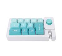 Tosuny Número Mecánico Pad, Teclado Numérico con Cable USB con Retroiluminación de RGB LED & Joystick Roller, Hot Swappable & Anti Ghosting, 12 Teclas Programables, Macro Numpad con una (Green)