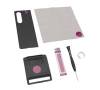 Tosuny Panel Trasero del Teléfono para Z Fold 3 5G |Reemplazo de la Cubierta de la Carcasa de Vidrio Posterior Adhesiva Preinstalada (Black)