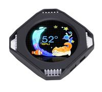 Tosuny Pantalla Mini IPS de 2,1 Pulgadas para PC, Monitor de Temperatura de Computadora USB con Editor de Temas Visuales, Pantalla de Datos de RAM GPU de CPU en Tiempo Real, Panel de (Black)