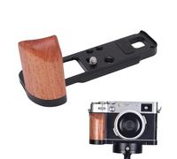 Tosuny Placa de Agarre Manual de Madera de Aleación de Aluminio para Cámara X100VI con Soporte de Forma L, Almohadillas Antideslizantes, Fácil Instalación y Proceso de Apertura de