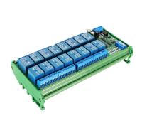 Tosuny Placa de Expansión de Control Remoto RS485 de 12 V para Monitoreo de Corriente con relé de 16 Canales, Ideal para Luces, Aires Acondicionados, DC12 V