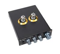 Tosuny Preamplificador de Tubo de Vacío HiFi, Preamplificador de Audiófilo con Agudos de bajo Ajustable y Tubos 6J1 6J4 6J5, para el de Sonido Estéreo en el Hogar (Enchufe de la UE)