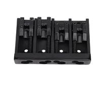 Tosuny Puente de bajo de 4 Cuerdas, Conjunto de Puente de bajo Completamente Ajustable para bajo Eléctrico de Jazz, Monturas de de Hierro de Aleación de Zinc (BLACK)