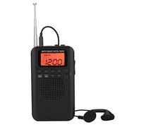 Tosuny Radio Am FM Portátil, Radio Digital portátil Estéreo de 2 Bandas Radio FM de Bolsillo Am Radio estéreo sintonizado con batería Recargable y Auriculares