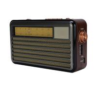 Tosuny Radio Bluetooth Retro Radio Portátil con Energía Solar, FM/Am/SW Luz de Emergencia con Tarjeta TF Reproducción USB, Altavoz Bluetooth para Acampar Al Aire Libre en Casa