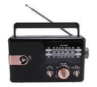 Tosuny Radio de Banda Completa Portátil, Radio Am FM SW con Reproducción de Tarjetas USB TF, Antena Telescópica para una Recepción Mejorada, Diseño de Estilo Vintage para Uso en el (Black)