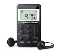 Tosuny Radio de Bolsillo Am FM, Radio de Sintonización Digital Portátil con Batería Recargable de 500 MAh y Pantalla de Bloqueo, para Correr, Caminar, Gimnasio, Acampar