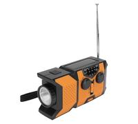 Tosuny Radio de Emergencia con Manivela y Batería Externa, Recargable por USB Solar, Radio Meteorológica Am/FM/WB con Linterna LED y Alarma SOS para Acampada, Senderismo Supervivencia