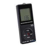 Tosuny Radio Portátil Airband con Banda de Avión FM Am, Mini Radio de Aviación Recargable con Auriculares, Batería de 400 MAh, Pantalla LCD, Retroiluminación Naranja, Memoria de 120