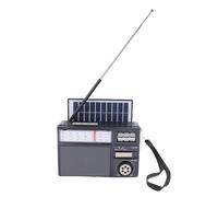 Tosuny Radio Portátil Am FM SW Bluetooth, Radios de Emergencia Retro con Mejor Recepción, Recargable Solar/USB, Compatible con Tarjeta TF/reproducción USB, Radio de Emergencia para el (Black)