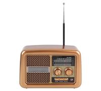 Tosuny Radio Portátil, Am FM SW Retro Retro con Antena Retráctil Larga y Soporte de Tarjeta USB TF, para Acampar el re Galo de Decoración Al Aire Libre para Acampar en el Hogar (marrón Claro)