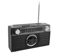 Tosuny Radio Portátil, FM Am SW Radio con Ranura de Tarjeta USB/SD, Altavoces Duales de 5W, Duración de la Batería de 18 H, Carga USB C, Liviano y Compacto para el Hogar Al Aire Libre (Black)