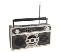 Tosuny Radio Portátil, FM Am SW Radio con Ranura de Tarjeta USB/SD, Altavoces Duales de 5W, Duración de la Batería de 18 H, Carga USB C, Liviano y Compacto para el Hogar Al Aire Libre (Gold)