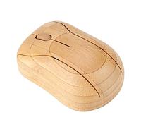 Tosuny Ratón de Bambú Inalámbrico Ratón Óptico 2,4 GHz con Receptor USB Adecuado para 95/98/2000 / ME/XP/NT Computadora Portátil PC