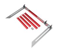 Tosuny Regla de Medición Universal para Peldaños de Escaleras Herramienta Portátil de Instalación de Escaleras Marcas Claras para Proyectos de Mejoras para el Hogar Aleación de Aluminio para