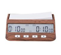 Tosuny Reloj de Ajedrez Digital, Diseño Multifuncional de Veta de Madera,