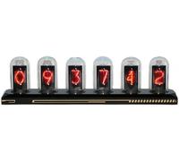 Tosuny Reloj de Tubo Nixie RGB, Reloj Electrónico de Tubo Nixie con Pantalla a Color IPS de 1,14 Pulgadas, Configuración Meteorológica, Pantalla de 12/24 Horas, Decoración de