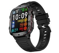 Tosuny Reloj Inteligente, Reloj con Pantalla de Alta Resolución de 1.96 '', 50 Días de Espera, Rastreador de Fitness para Ejecutar, Control de Música, Fitness, Llamadas BT, Descarga de (Black)