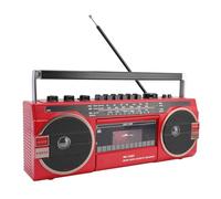 Tosuny Reproductor de Cassette de Retro, Calidad de Sonido con Am FM SW Radio USB Aux Aux Jack, Recorder de Cassette de Radio para Tabletas de Teléfonos Inteligentes (Red)