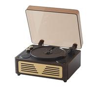 Tosuny Reproductor de CD Portátil, Reproductor de CD de Escritorio Bluetooth Retro, Altavoces HiFi Incorporados, Compatible con Reproducción de Tarjeta/BT/USB/TF, Control Remoto, (Brown)