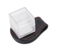 Tosuny Soporte para Tiza de Billar, Caja de Tiza Magnética para Taco de Billar, Miniestuche de para Piscina con Abrazadera de Bolsillo de Cuero Portátil