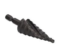 Tosuny Taladro Escalonado con Ranura en Espiral HSS, Escariador de Pagoda de Doble Flauta Resistente Al Desgaste para Metal, 1 Pieza para Taladros Inalámbricos (9 pasos (4-20 mm))