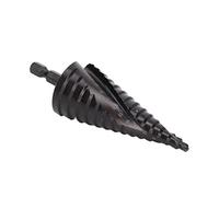 Tosuny Taladro Escalonado con Ranura en Espiral HSS, Escariador de Pagoda de Doble Flauta Resistente Al Desgaste para Metal, 1 Pieza para Taladros Inalámbricos (15 pasos (4-32 mm))