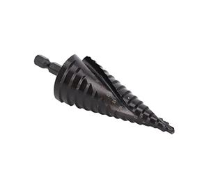 Tosuny Taladro Escalonado con Ranura en Espiral HSS, Escariador de Pagoda de Doble Flauta Resistente Al Desgaste para Metal, 1 Pieza para Taladros Inalámbricos (15 pasos (4-32 mm))