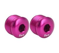 Tosuny Tapa de Cubierta a Prueba de Polvo para Pedal de Bicicleta, Tornillo de Bloqueo Protector de Pedal de Aleación de Aluminio M14 de 9mm para Piezas de Reparación de Bicicletas de Montaña (PURPLE)