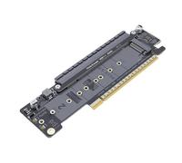 Tosuny Tarjeta Adaptadora PCIe 5.0 X16 a M.2 Dual, Compatible con Bifurcación X8x4x4 para SSD NVMe, Expansión M-Key para 2230/2242/2260/2280/22110, Extensor de Almacenamiento de Alta