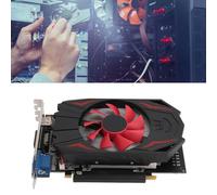 Tosuny Tarjeta Gráfica GTX1050, Tarjeta Gráfica para Juegos PCIE 2.0 DDR5 2GB 128Bits, Tarjeta de Vídeo con Ventilador, Soporte DirectX 12, Resolución 2560 X 1600, Salida HDMI DP DVI