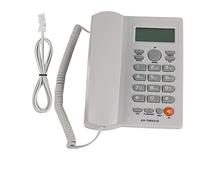 Tosuny Teléfono con Cable, teléfono con Altavoz, teléfono Fijo Identificador de Llamadas Llamadas con Manos Libres Oficina en el Hotel Teléfono Fijo en inglés(Blanco)