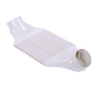 Tosuny Tubo de Ventilación Redondo a Plano, Kit de Conducto de Aire de Pared de Ventilación, Accesorios para Manguera, 2 Extremos, 160 Mm de Diámetro para Conductos de Secadora y Ventilador de Escape