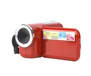 Tosuny Videocámara, 16X HD1080 * 720 2 Pulgadas TFT LCD Sceen Cámara de Video Digital La videocámara admite fotografía y Video para Ciclismo, Escalada y Carrera cumpleaños(Rojo)