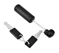 Tosuny Zinc Alloy Skull Combination Cable Lock for Luggage (BLACK) | Código de 4 dígitos ajustable, cable de acero trenzado, seguridad para mochila de viaje, uso como maletín