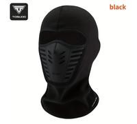 TOSUOD Máscara Unisex para Moto de Invierno - Cubre Rostro y Transpirable de Poliéster con Orificios de Ventilación, Negro para Conducir en Frío, Motocicleta, Gorro