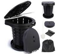 TOSUTO Inodoro Portátil,Vater Portatils,Soporta hasta 220 KG,WC Portatil Camping con Bolsa de Transporte y Bolsas Desechables,para Acampar Al Aire Libre,Barbacoa,Viajar,Pesca,Playa